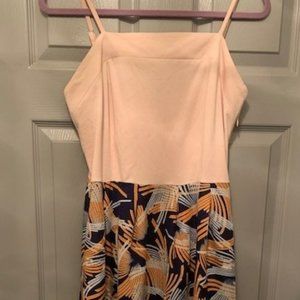 SUNDRESS WITH FITTED BODICE AND FLOWY SKIRT